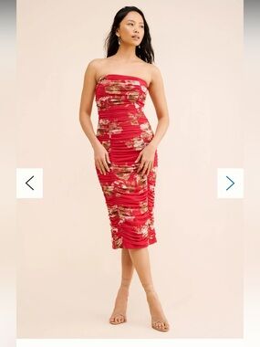 BHLDN | Dresses | Anthropologie Bhldn Mia Satin Strapless Column Maxi Dress  Champagne Manor Size M | Poshmark